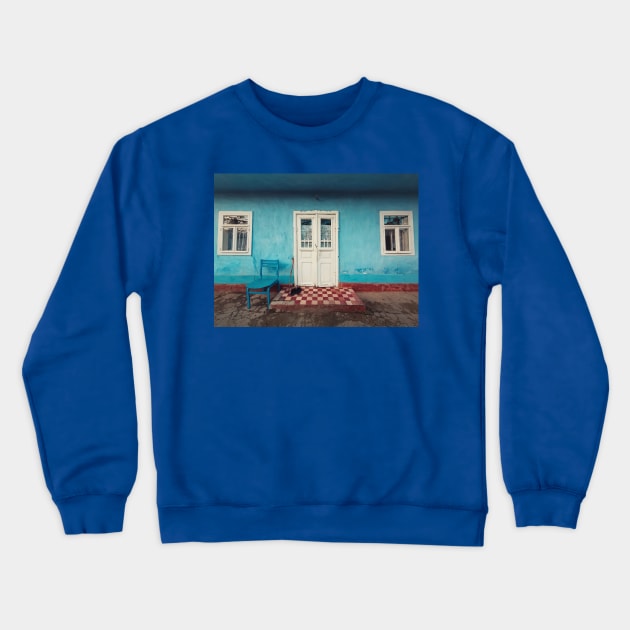Rustic house facade Crewneck Sweatshirt by psychoshadow